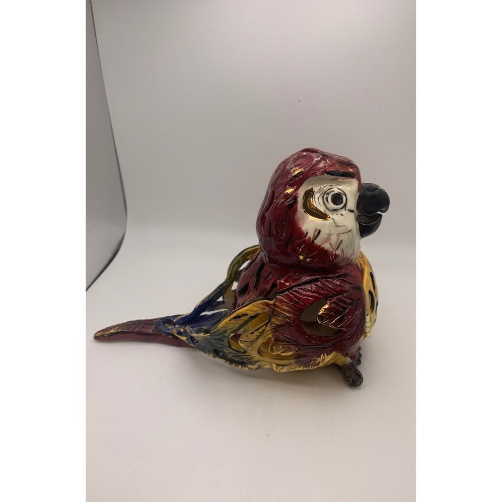 Vintage BLUE SKY PARROT LANTERN /tea light